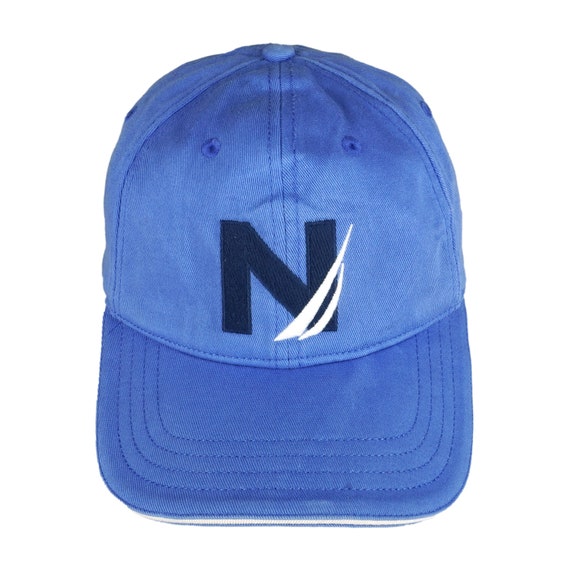 Nautica Blue Big Logo Fitted Hat Small 
