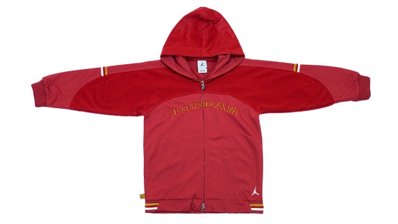 Jordan - Red 'Jumpman' Hooded Warm-up Jacket 1990'