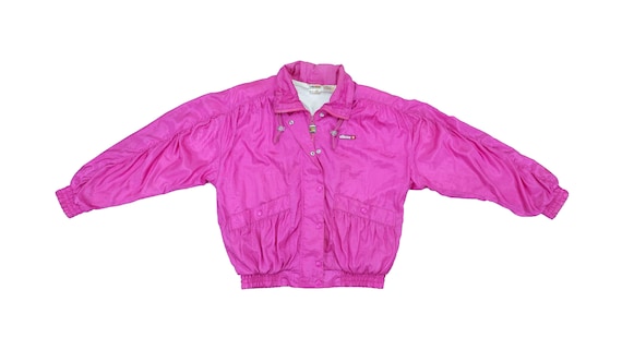 Ellesse - Pink Bomber Jacket 1980's Large