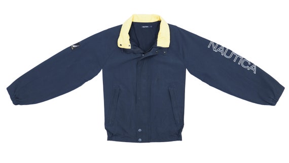 Nautica - Navy Blue 'Classic' Jacket 1990's Large