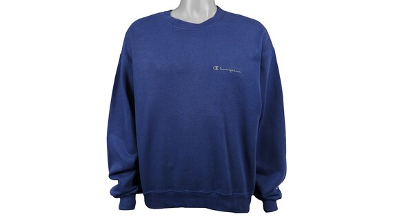 Champion - Blue 'Classic' Sweatshirt 1990's Large