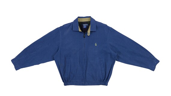 Nautica - Blue Sailing Windbreaker 1990's Large