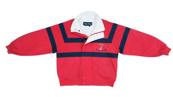 Nautica - Red 'Sailing Challenge' Jacket 1990's Me