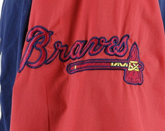 Atlanta Braves 90’s MLB Windbreaker M MLB (apex One) - Atlanta Braves Spell-out Windbreaker 1990s X