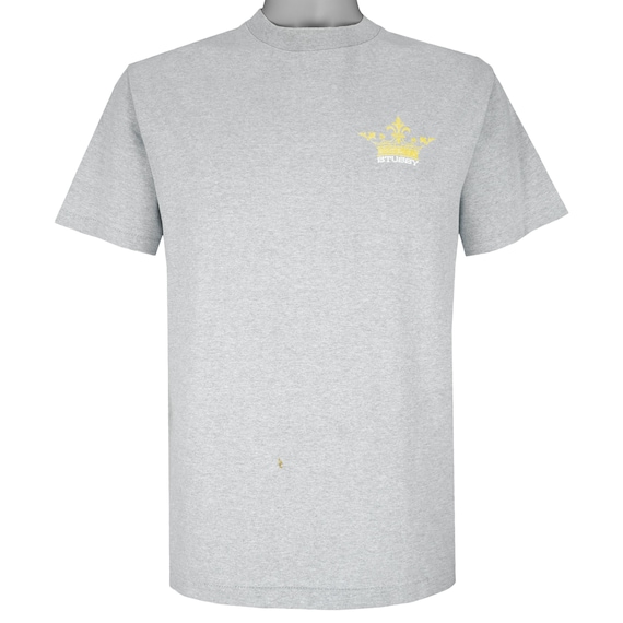 Stussy - Grey Crown T-Shirt 1990s Large - image 2