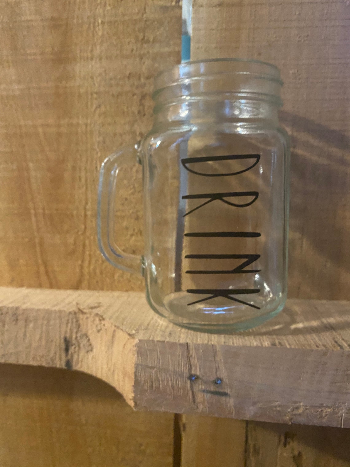 Custom Mason Jar with Handle Glass Etsy