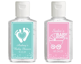 Set of 12 Baby Shower Favors, Baby Shower Personalized Labels for Sanitizers, Baby Shower Peel-and-stick Labels, Party Favor Labels 867