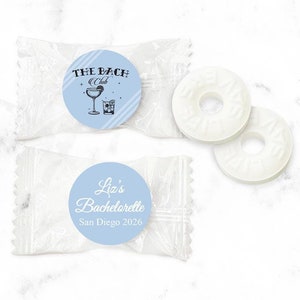 The Bach Club Personalized Life Savers, Personalized Bachelorette Party Life Savers Ring-shaped Candy 916, Set of 25