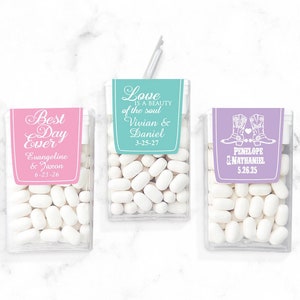 Set of 12 Personalized Tic Tac Wedding Anniversary Favors, Personalized Tic Tac Candy Wedding Party Favors 857