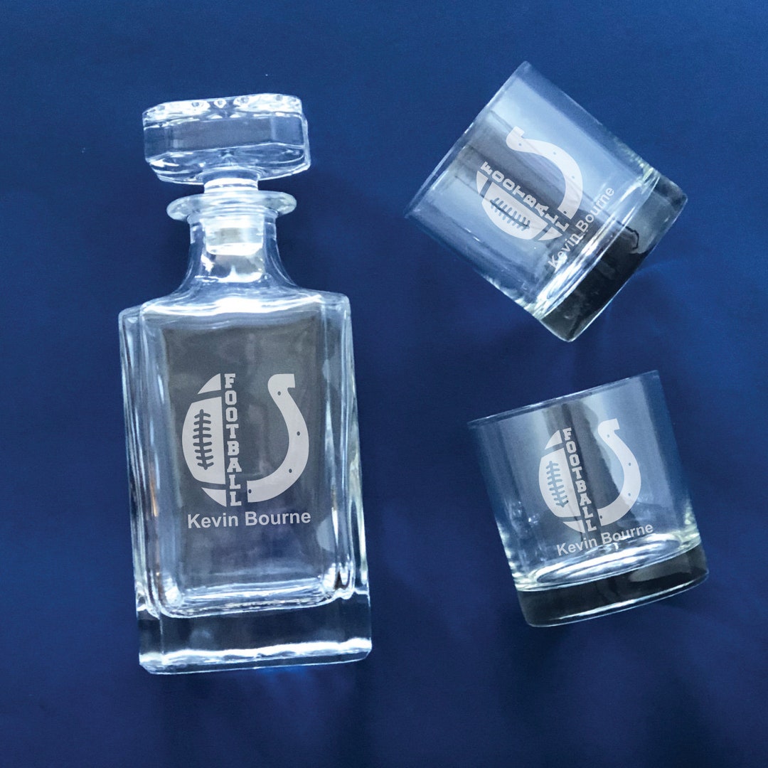 Custom Decanter Football Fanatic Football Fans Decanter Set - Etsy