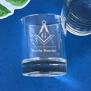 Initial, Personalized Whiskey Glasses, Retirement, Rocks Glass 839