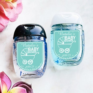 Set of 12 Baby Shower Favors, Baby Shower Personalized Labels for Sanitizers, Baby Shower Peel-and-stick Labels, Party Favor Labels 867