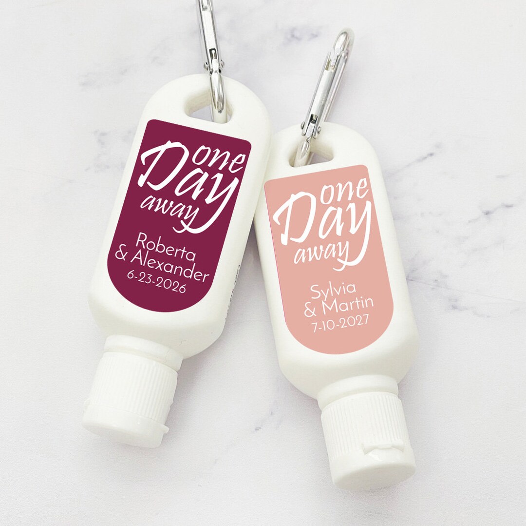 Set of 12 Personalized Mini Sunscreen SPF30 With One Day Away Labels ...