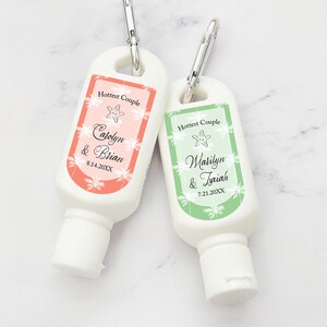 Palm Beach Mini Personalized Sunscreen SPF30, Personalized Beach Wedding Party Peel-and-stick Label Sunscreen Favor 906, Set of 12
