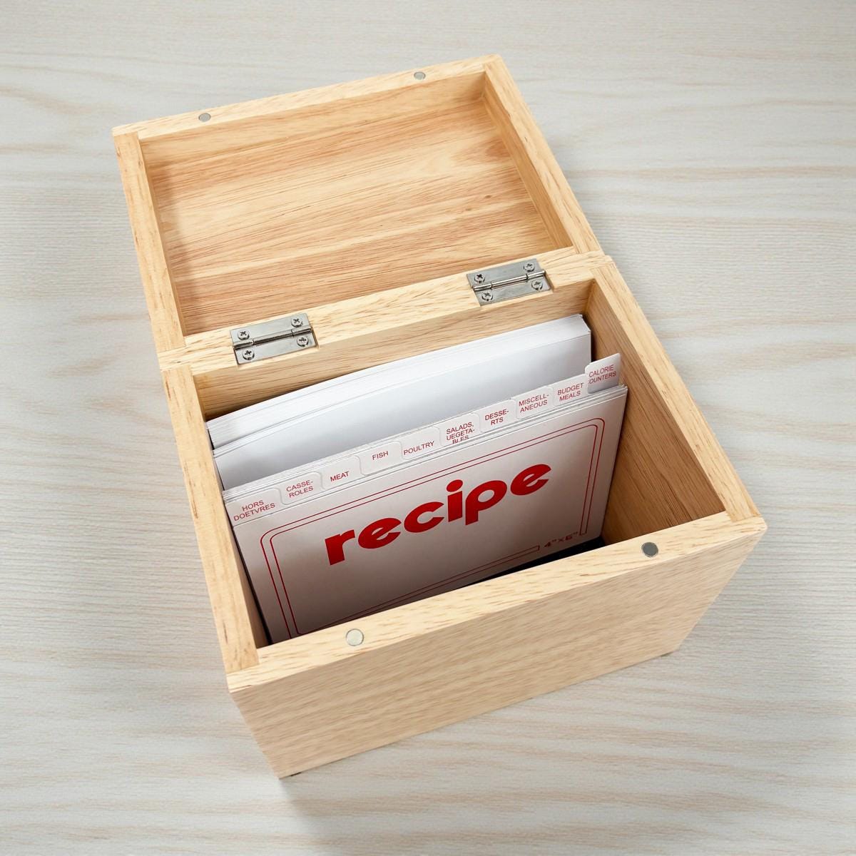 Made With Love Personalized Recipe Wood Box With Recipe Cards - Etsy