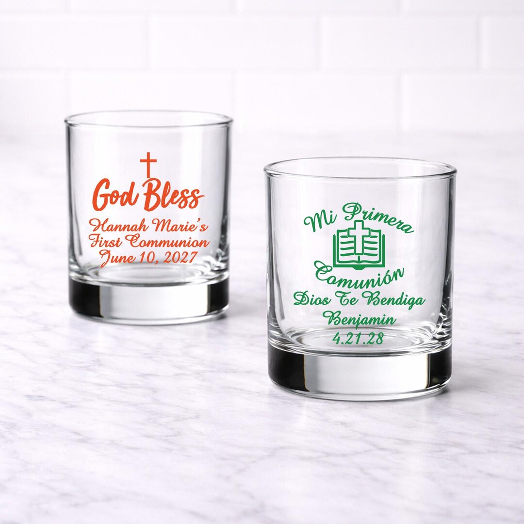 Set of 24 Personalized Custom Votive Holder Shot Glass - First Holy ...