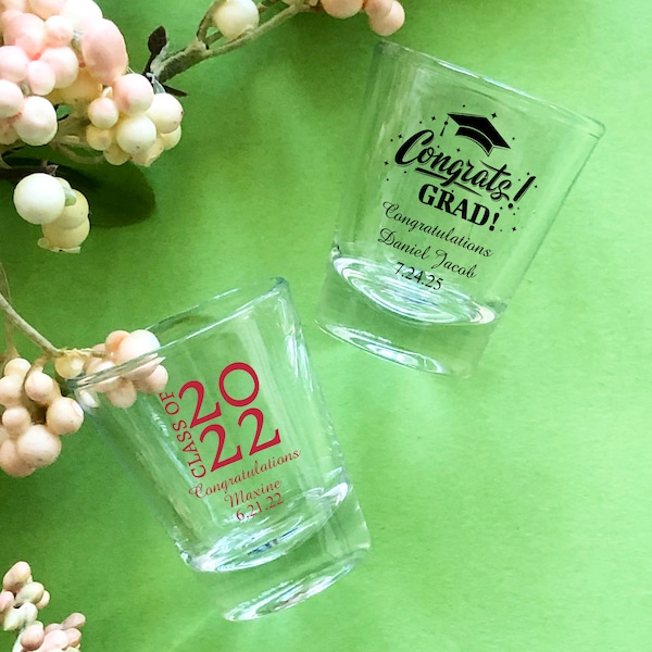 Graduation Shot Glass Favors Etsy