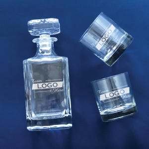Custom Decanter Football Fanatic, Football Personalized Engraved Glasses, Decanter or Decanter Sets or Whiskey Glasses