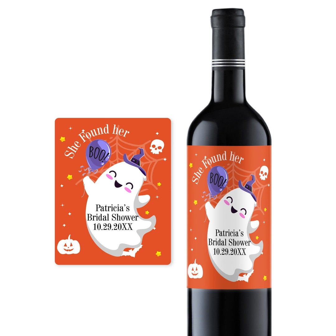 She Found Her Boo Labels & Stickers Only for Wine Bottles and Champagne ...