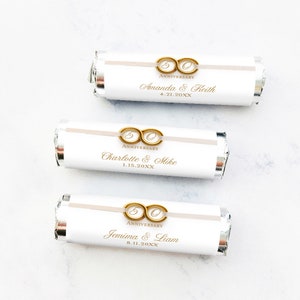 Love Forever 50th Anniversary Personalized Breath Savers Peppermint Breath Mint, Personalized Anniversary Mint Candy Favor 897, Set of 12