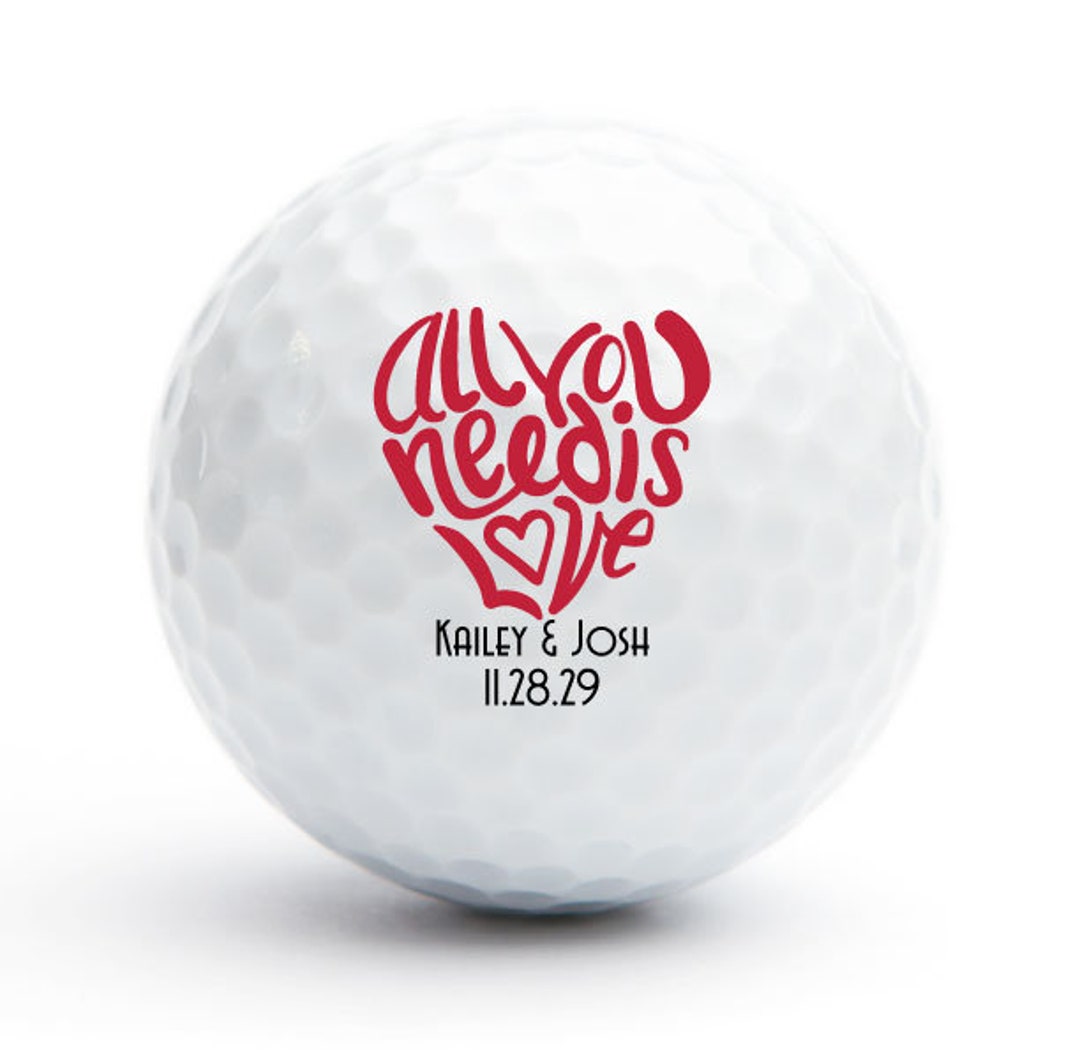 Custom Golf Ball, All You Need is Love Golf Ball, Personalized Golf