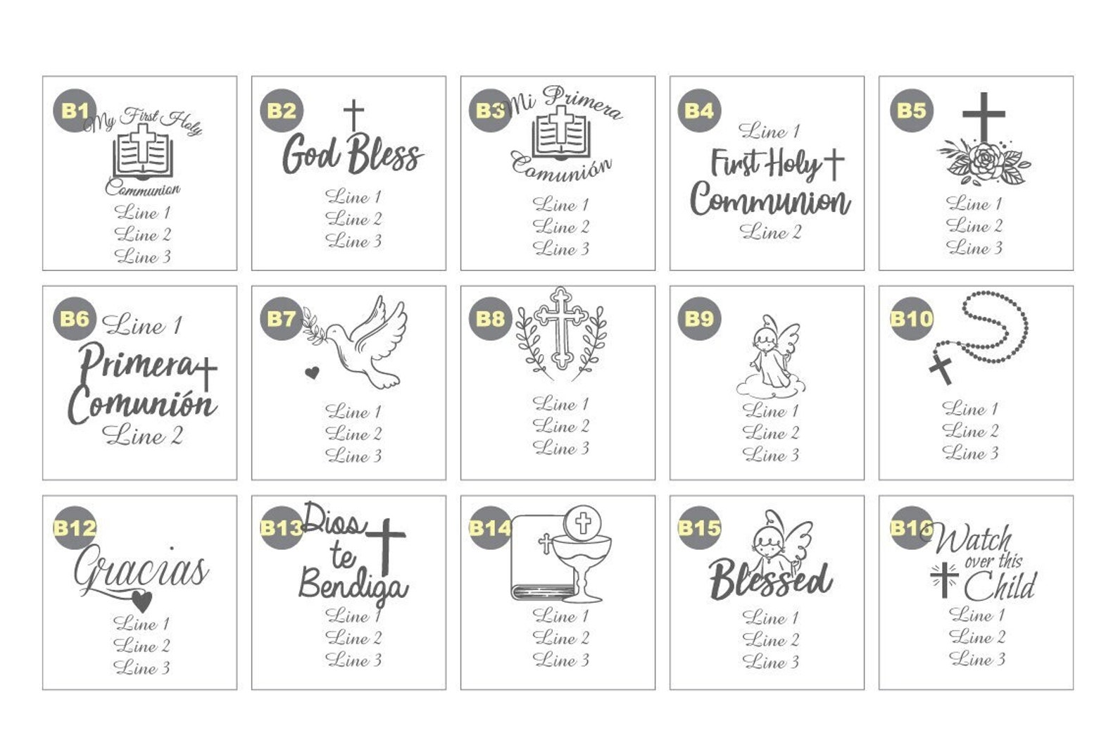 Communion Mint Set of 12 Personalized Breath Savers Mint Rolls Holy Communion ...