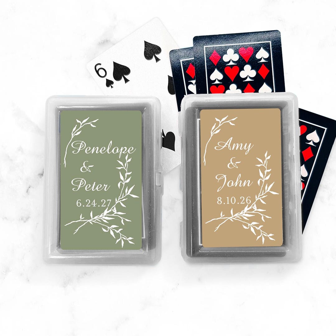 Wedding Couples Personalized Playing Cards Favors Labels, Personalized ...