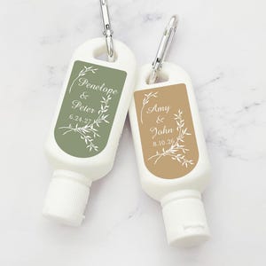 Wedding Couples Mini Personalized Sunscreen SPF30, Personalized Wedding Party Peel-and-stick Label Sunscreen Favor 914, Set of 12