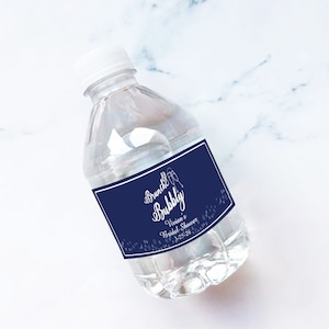 Set of 12 Bridal Shower Personalized Water Bottle Labels, Bridal Shower Water Label Favors, Bridal Shower Personalized Water Favors 878