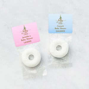 Baby It&#39;s Cold Outside Personalized Life Savers, Personalized Baby Shower Life Savers Ring-shaped Candy 920, Set of 25