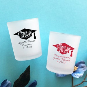 Set of 24 Personalized Custom Class of 2025 Candle Holder Favors Graduation Candle Holder Favors, Graduation Candle Holder Favors 821