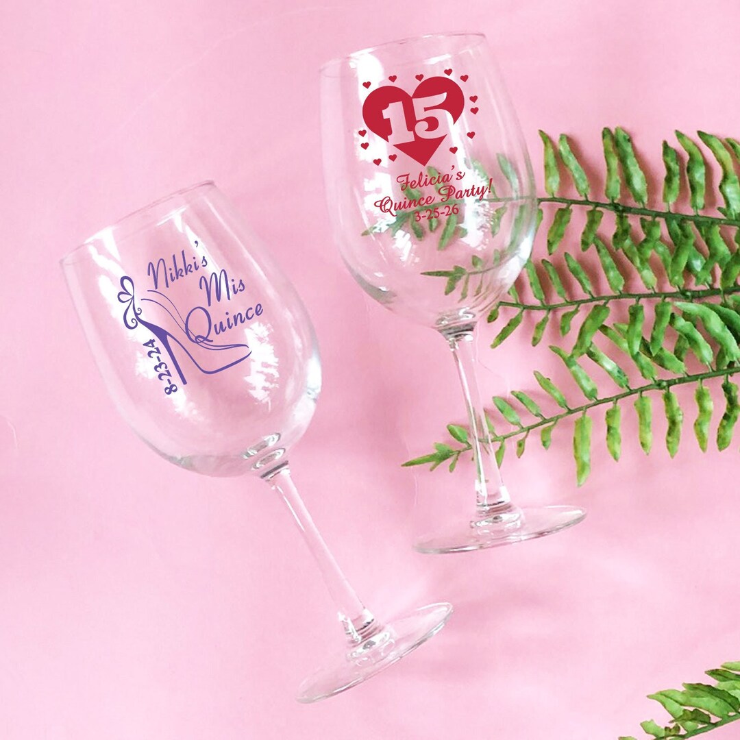 Set of 24// Personalized Custom Long Stem Wine Glass Etsy