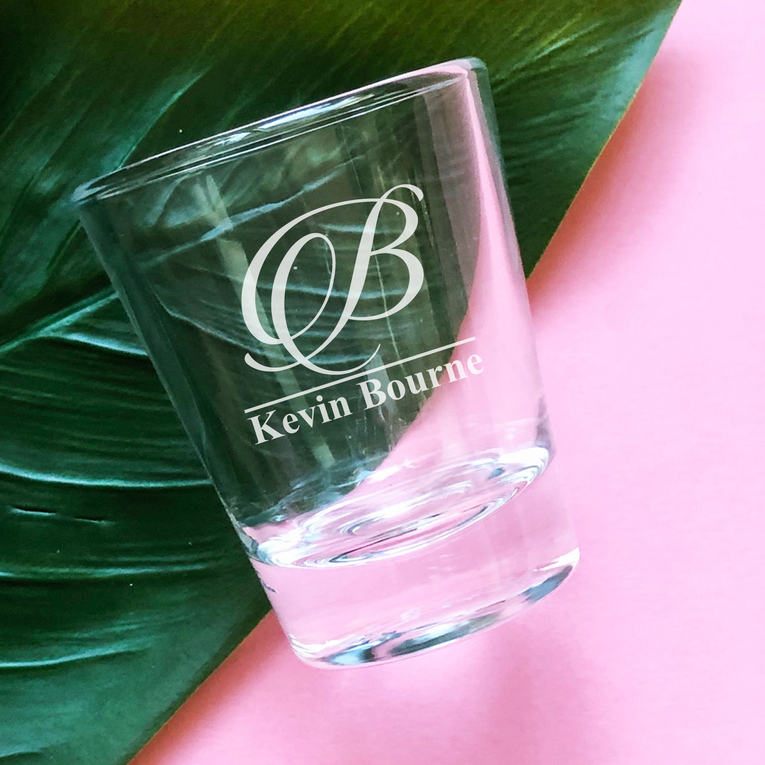 Initial Glass Etched Personalized Initial Birthday Tapered Shot Glass, Glassware ...