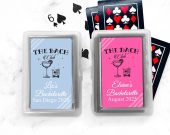 The Bach Club Personalized Playing Cards Favors Labels, Personalized Bachelorette Party Playing Cards Favors 916, Set of 10
