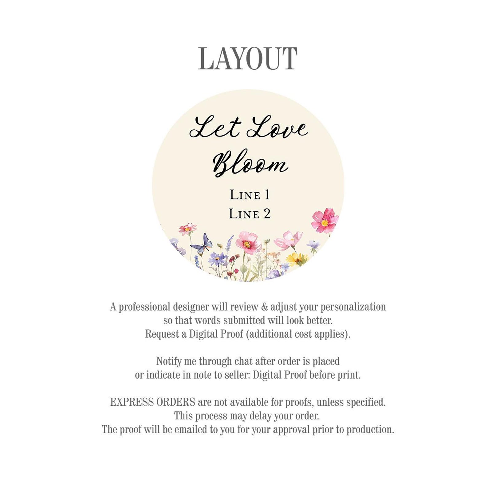 Let Love Bloom Labels & Stickers Only for Wine Bottles and Champagne ...