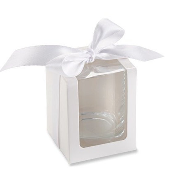 Shot Glass or Votive Candle Glass Boxes // 24 Pieces // Small Size Favor Boxes - Glass Excluded