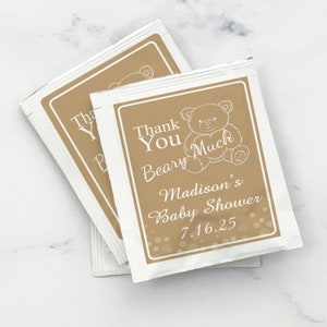 Set of 16 Baby Shower Personalized Tea Bag with Labels, Baby Shower Tea Bag Party Favors 867