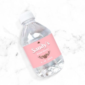 Bridal Shower Personalized Water Bottle Labels, Personalized Bridal Shower Water Bottle Labels 932, Set of 12