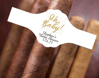 Set of 14 // Personalized Cigar Favor Labels It's A Boy - It's a Girl - Oh Baby // Personalized Cigar Labels Party Favors // Favors 809-S