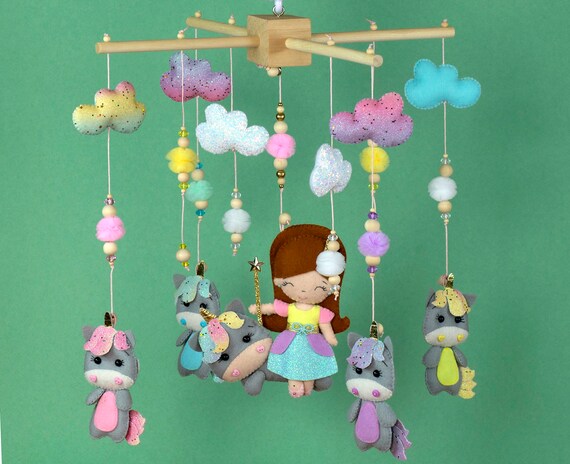 unicorn musical cot mobile