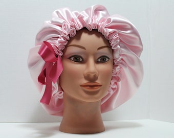 Reversible Satin Sleeping Bonnet, Adjustable Silk Hair Wrap