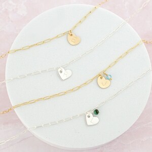 Gold Letter Necklace Heart Necklace Initial Necklace for Her Custom Necklace Necklace Necklaces for Women