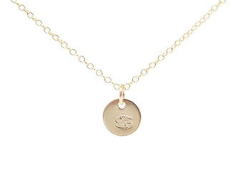 Cancer Necklace Cancer Zodiac Necklace Cancer Zodiac Jewelry Zodiac Sign Necklace