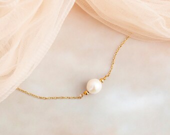 Freshwater Pearl Necklace Pearl Choker Necklace Wedding Necklace Bridal Necklace Dainty Necklace