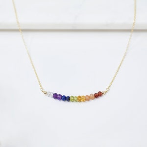Rainbow Necklace 7 Chakra Necklace Pride Necklace Pride Jewelry 7 Chakra Jewelry Rainbow Jewelry