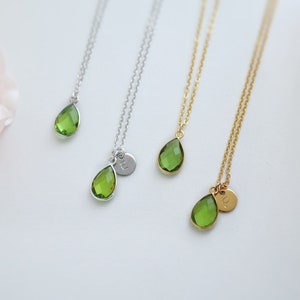 Peridot Necklace Gold Peridot Pendant Necklace Peridot Jewelry August Birthstone Pendant Necklace image 4