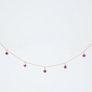 Genuine Ruby Necklace Ruby Choker Necklace Ruby Jewelry July Birthstone Necklace July Birthday Gift