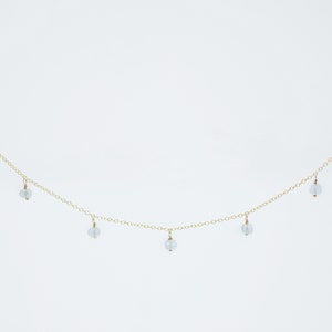 Aquamarine Necklace Aquamarine Choker Necklace Crystal Choker Delicate Choker Collar Necklace Small Necklace