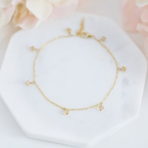 Citrine Anklet Bracelet  Citrine Anklet Gold Anklet Citrine Jewelry November Birthstone Citrine Birthstone