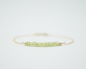 Peridot Bracelet Birthstone Bracelet for Women Birthstone Bar Bracelet Gemstone Jewelry Peridot Jewelry August Birthday